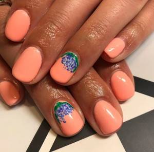 Peach nails - new nail design