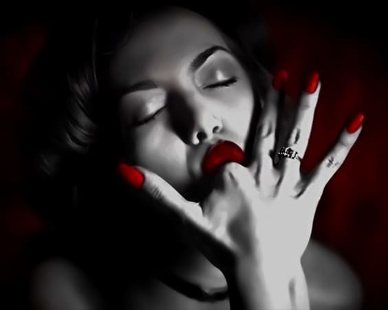 The first red polish attracted only women of easy virtue