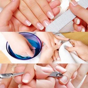 preparing your nails for a moon manicure