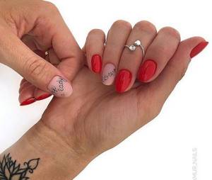 Stunning manicure with inscriptions 2022-2023: words on nails - photo ideas