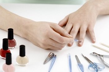 Home manicure process