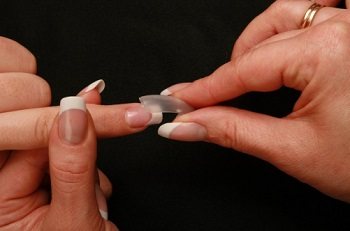 The process of nail extension on forms