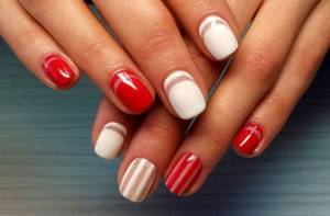 Simple designs on nails with gel polish for beginners