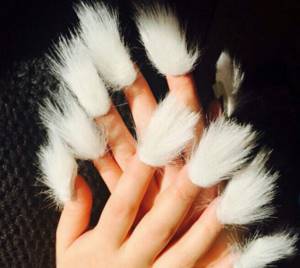 fluffy nails