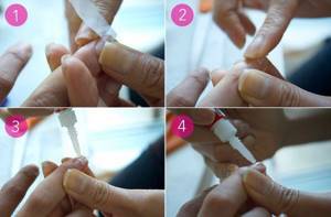 Nail repair with silk step by step