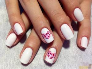 Nail designs on a white background