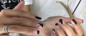 Luxurious black French manicure 2022-2023 – the best examples of French manicure in black