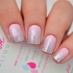 pink and silver ombre