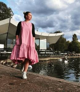 oversized pink dress