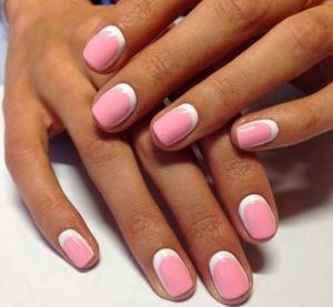 Pink moon manicure