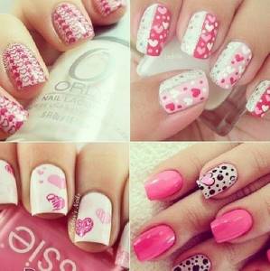 Pink manicure