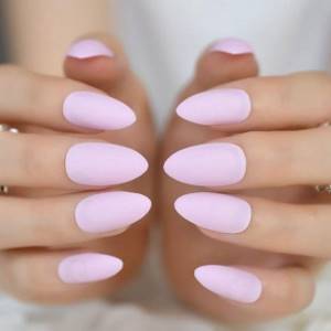 Pink matte manicure