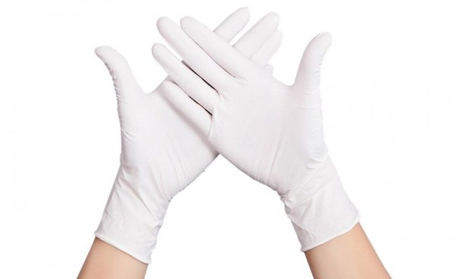 hands in white gloves