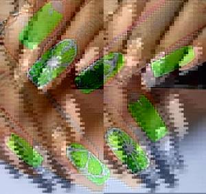 Light green manicure