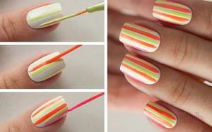 The easiest way to decorate your nails with a brush