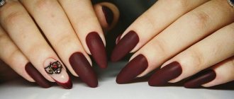 Chocolate shades in manicure