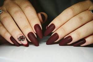 Chocolate shades in manicure