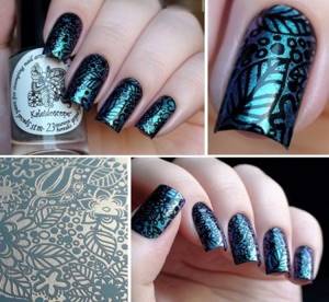 Blue nail design. New manicure 2022 French, matte, dark, light, with rhinestones, rubbing, sparkles 