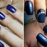 Blue New Year&#39;s manicure - 65 photos for nails of any length