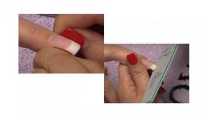Remove the mold and process with a nail file