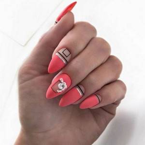 Super coral nail design ideas in clever examples