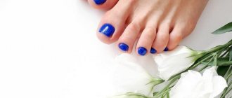 Super fashionable blue pedicure in the 2022-2023 season: TOP new photos