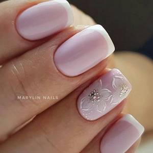 Wedding manicure 2021-2022: fashionable ideas for the bride photo no44