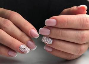 Wedding manicure 2022 for short nails