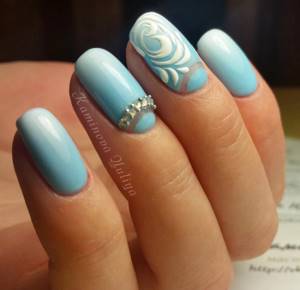 Wedding manicure: new items, 100 photos