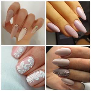 wedding manicure with sand