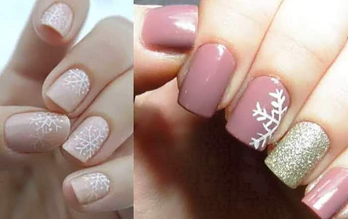 Light shades in New Year&#39;s nail design
