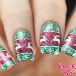 Themed nail art with deer images