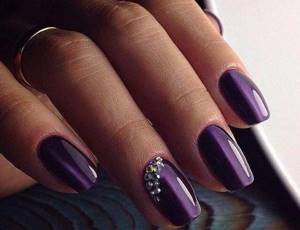 Dark purple manicure