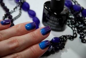 Thermo nail polish Shellac Bluesky