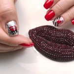Manicure trends for February 14: original nail design 2022 with hearts
