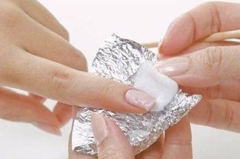 Removing false nails with a remover