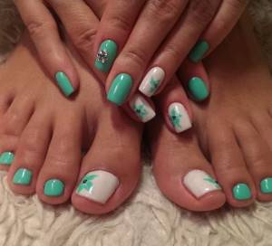 Well-groomed fingernails and toenails