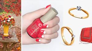 Jewelry for red manicure