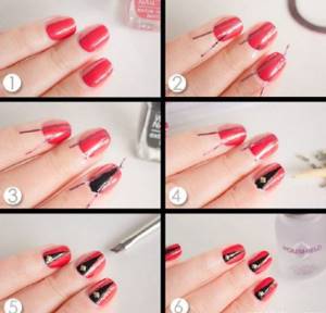 Options for geometric patterns on nails with gel polish with photos