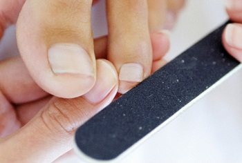 An ingrown toenail should be carefully filed regularly.