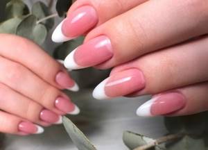 Exposed French on nails