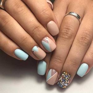 Bright blue manicure 2021-2022 (300 photos) best designs for short and long nails
