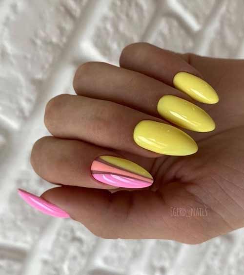 Yellow manicure