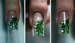 Liquid tips for nail extensions are usually used for aquarium manicure.