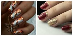 Gold designs on nails